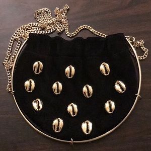 Zara suede leather shell bag